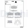 DELPHI Kit pastiglie freno, Freno a disco DELPHI LP5000EV