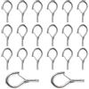 Dagran 20 Pezzi Occhielli a Vite per Legno M6 Ganci Q-Hanger Inox Ganco a Vite per Muro con Occhiello e Fibbia a Molla Ganco Avvitabili Ganci a Soffitto per Cesto Appeso Piante Decorazioni Natalizie