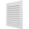 Repa Market 195 x 195 mm bianco parete Vent Cover con rete schermo - prese d'aria interne ed esterne - copertura di ventilazione esterna - griglie di ventilazione in metallo per pareti, HVAC, sfiato