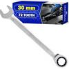 MONTERAL Chiave a Cricchetto 30 mm 72 Denti - Chiave Inglese a Cricchetto Realizzato in Acciaio Legato CrV