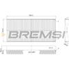 BREMSI Filtro, Aria abitacolo BREMSI FC0480C