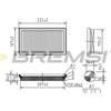 BREMSI Filtro aria BREMSI FA0587