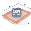 UFI Filtro aria UFI 30.168.00