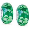 Bling Jewelry Sterling Silver Core Floral Blue Verde Rosa Rosso Nero Bianco Fiore Charm Bead Fits Bracciale Europeo Per Donna Teen, talla única, Vetro, Non è una pietra preziosa