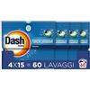 Dash Pods Detersivo In Capsule, 60 (4x15) Lavaggi, Classico, Rimuove Le Macchie, Igienizza, Brillantezza Per I Capi