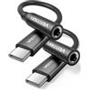 VENTION 2Pcs Adattatore Jack per Cuffie USB C a 3.5mm,Bluetooth USB Audio Adattatore,Compatibile con iphone 17/16/15 Pro Max,Suono Hi-Fi Plug and Play