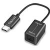 Cubilux Adattatore Ottico USB-C TOSLINK SPDIF per PC/MacBook/iPad, Registrazione Audio Solo Ingresso (Non Riproduzione) Dongle Ingresso Ottico Certificato Hi-Res Audio
