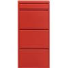 Kare Design scarpiera Caruso 3 plus 1, rosso, 3+1 ante basculanti per max. 6 paia, conservazione oggetti, salvaspazio, 115x50x15cm, corridoio, ingresso, stile minimalista, design e praticità