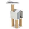 TRIXIE Tiragraffi BE Nordic Jonte, 115 cm, grigio/bianco, albero per gatti a più piani con tronco in sisal e grotta per gatti come rifugio, accogliente e stabile, 44745