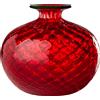 Venini / Monofiore Balloton / vaso / rosso, filo verde mela / vetro soffiato lavorato a mano - 100.36 RV-VM