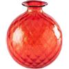 Venini / Monofiore Balloton / vaso / rosso, filo talpa, foglia oro / vetro soffiato lavorato a mano - 100.16 RV-TP F.ORO