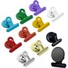 TaimeiMao Set da 10 clip magnetiche potenti, multicolori, per frigorifero, lavagna, promemoria, cucina