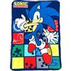 CARTOON Plaid per bambini Sonic coperta in 100% Poliestere 100 x 140 cm