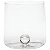 Zafferano Bicchiere in Vetro Borosilicato Fatto a Mano, Bilia Trasparente all'interno, Capacità 44 cl, Diametro 88 mm, 6 Pezzi