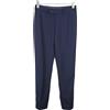 Suitsupply Brescia Pantaloni Donna UK28R Blu Lana Pura Piegata Fodera Formale