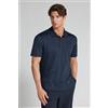 Intimissimi Polo In Cotone Mercerizzato Manica Corta Filo Premium Blu