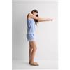 Intimissimi Pigiama Corto Canotta In Modal Con Pizzo Blu
