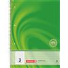 BRUNNEN Blocco universitario Premium | A4, rigatura 3, 40 fogli, verde