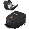 UBORSE Borsa Posteriore Moto Impermeabile Borsa da Sella moto Borse per Moto Zaino Rigido per Casco Grande Capacità 20L-28L Espandibile Multifunzionale Durabile Accessori(Nero)