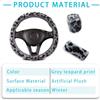 BKEPDY Tre set di Peluche Leopardo non Anello Elastico Volante Copertura Ingranaggi Copertura Freno a Mano Moda Semplice Accessori Auto