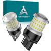 AURORIONCG Lampadine LED W21W 12V 24V Bianche T20 7440 LED 1200LM per Luci Freno Luci Retromarcia【Non Canbus】 (Confezione da 2)