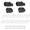 YINETTECH 2 set di connettori femmina e maschio a 6 pin per auto 3B0973813 1J0973713 compatibile con VW compatibile con Audi