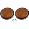 A ABSOPRO Vite Montaggio Catarifrangente Rotondo 2pz M6x1.0 Per Avvertenze | Dimensione 9x60.5mm, Filettatura M6x1.0, Vite 11mm, Riflettente, Impermeabile, 2 Bulloni Inclusi