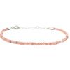 Eloboe essence Bracciale in pietra naturale del sole da 2 mm in argento sterling regolabile da 16 mm a 19 mm