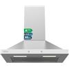 Cecotec Cappa Aspirante Piramidale 60 cm Bolero Flux PT 604400 Inox A+++. Vetro Frontale Bianco, Aspirazione 449,5 m³/h, Controllo Touch Invisibile, Funzione Booster, Filtri Lavabili, Classe A+++
