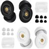 KEORHEZ 2 Paia Tappi Orecchie Per Dormire,50 Db Regolabile Tappi Per Dormire,Silicone Riutilizzabile,3 Misure, Con 12 Tappi Auricolari E Custodia,Adatto Per Lavorare,Viaggiare (Nero,Bianco)