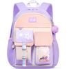 Aucuu Zaino Bambina Scuola Elementare, Zainetti per Bambini, Zaini Scuole Media, Zainetto per Ragazze Grande Capacità, Leggero Elementare Zaino Multi Scomparto per Viaggi Campeggio, Viola