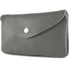 modamoda de P11 Portafoglio da donna in pelle 16x10 cm, fatto a mano in Italia, grafite, m