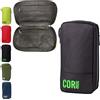 COR Surf Borsa da Viaggio Compatta da Toilette da Appendere, Kit Dopp Premium per Uomo e Donna da Viaggio | Impermeabile con 4 scomparti separati e cerniere impermeabili (Nero)