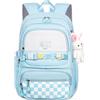 Aucuu Zaino Bambina Scuola Elementare, Zainetti per Bambini, Zaini Scuole Media, Zainetto per Ragazze Grande Capacità, Leggero Elementare Zaino Multi Scomparto per Viaggi Campeggio, Blu