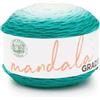 Lion Brand Yarn Mandala Gradient, filato multicolore per lavori a maglia, uncinetto e artigianato, colore verde mare, 1 confezione