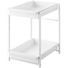 Yamazaki Tower 1460 - Mensola per lavello a 2 ripiani, con ripiani scorrevoli, in acciaio, minimalista, 42,4~68,5 x 30,4 x 45,3 cm