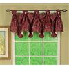 Today's Curtain Madison - Mantovana reversibile con bottoni, 50,8 cm, colore bordeaux