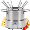 Profi Cook Proficook PC-FD1288-Inox Set per fonduta elettrica da 8 Persone, Acciaio Inossidabile
