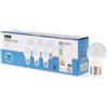 M Ledme - Confezione da 6 lampadine LED E27 G45 7W, luce fredda (6000k), attacco E27, 630 lumen, IP20, apertura fascio luminoso 200°, efficienza energetica e basso consumo. Modello LM7605
