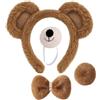 MUNSKT Costume per costume da orso, costume per animali e orsi per travestimento, costume per Halloween, carnevale (Bear Dress-4)