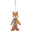 Disney Store Japan Official portachiavi con piccolo peluche di Nick Wilde, Zootropolis, peluche di volpe con camicia verde e cravatta viola, 17 cm