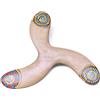 Australian Treasures Bomerang Air - Giallo, leggero, design a 3 lame, 22 cm, per bambini, costruzione in legno, sicuro e facile da maneggiare