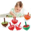 Zuzer Trottola in Legno, 25PCS Giroscopio Colorato Trottola Regali per Feste di Compleanno per Bambini (Modello Casuale) (Bois)