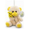 Generico Peluche Festa della Donna con Mimosa - Orsetto con Fiore Giallo e Gancio a Cordoncino - Idea Regalo 8 Marzo per Mamma, Collega, Fidanzata, Moglie, Amica