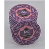Generico Fiches da Poker EPT European Poker Tour, Valore 500, Ceramica, 10 grammi, Confezione da 25 pezzi