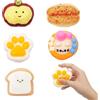 OPEIXSAYKOC 5 Pezzi Fufu Squishy, Cat Antistress Giocattoli, per Gatti, Formaggio