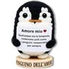 EQUIK PRODUCTS Pinguino Peluche dell'Amore - Regalo Romantico per Fidanzato o Fidanzata, Idea Regalo Anniversario, Mesiversario o Matrimonio - Regalo di Coppia San Valentino "Amore Mio" (Pinguino dell'Amore)