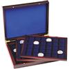 Leuchtturm 326786 Cassetta per Monete VOLTERRA DE Luxe - 90 Scomparti Quadrati per Monete Fino a 39 mm Ø - 3 Inserti per 30 Monete ciascuno