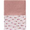 Bibo Coperta in mussola per culla e lettino Teddy rosa e Fifi 130x80 cm
