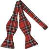 Great British Tie Club Royal Stewart - Papillon da uomo in tartan da annodare, rosso, giallo, bianco, verde, blu, taglia unica